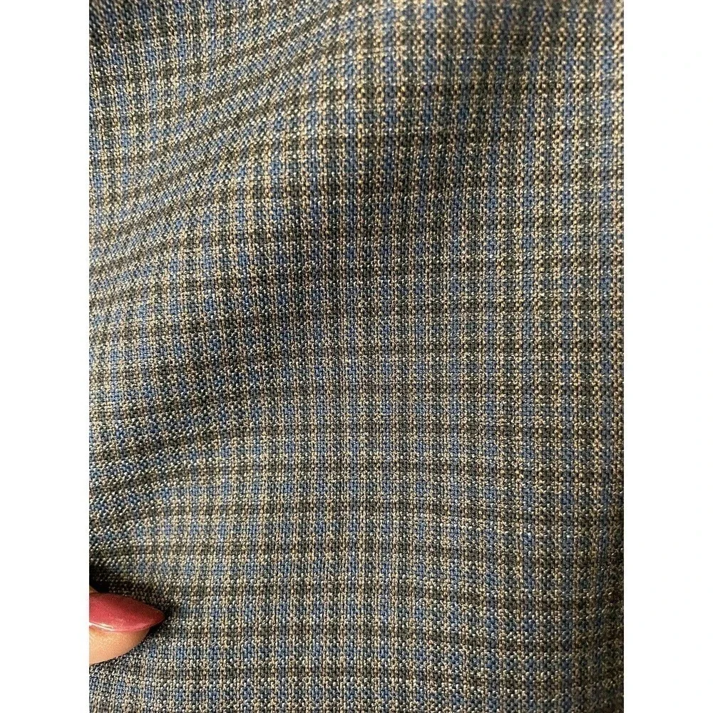 Hart Schaffner Marx Glen Plaid Brown and Blue Sport Coat Blazer Jacket 42R